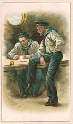 Arbuckle - sailors writing a letter