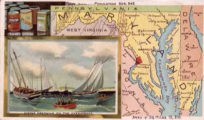 Maryland map - Oyster dredging