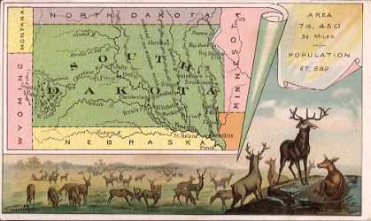 South Dakota map - Elk herd