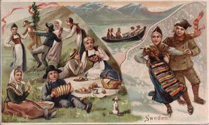 Sweden - May pole, boating, ice skating