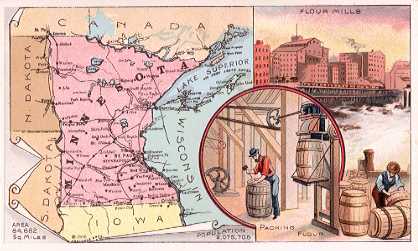 Minnesota map - Flour Mills