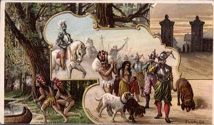 Florida - Fighting the Seminoles; Spaniards; Old Gate, St. Augustine