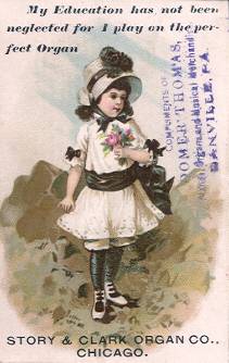 Story & Clark Organ Co., Chicago - trade card