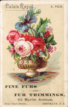 Palais Royal, Brooklyn - trade card