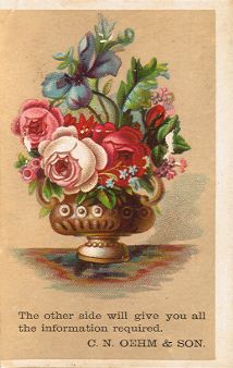 C. N. Oehm - trade card